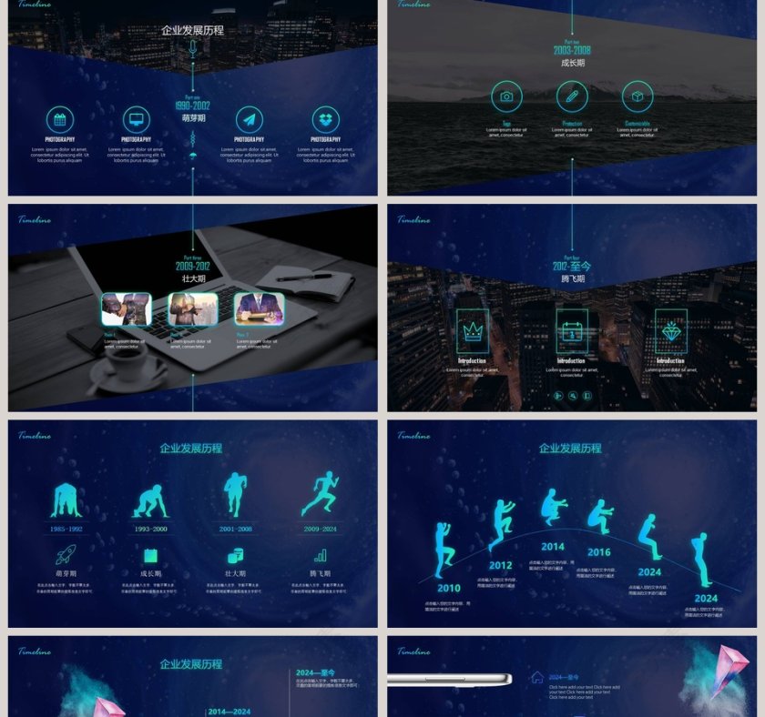 企业发展历程时间轴ppt第2张