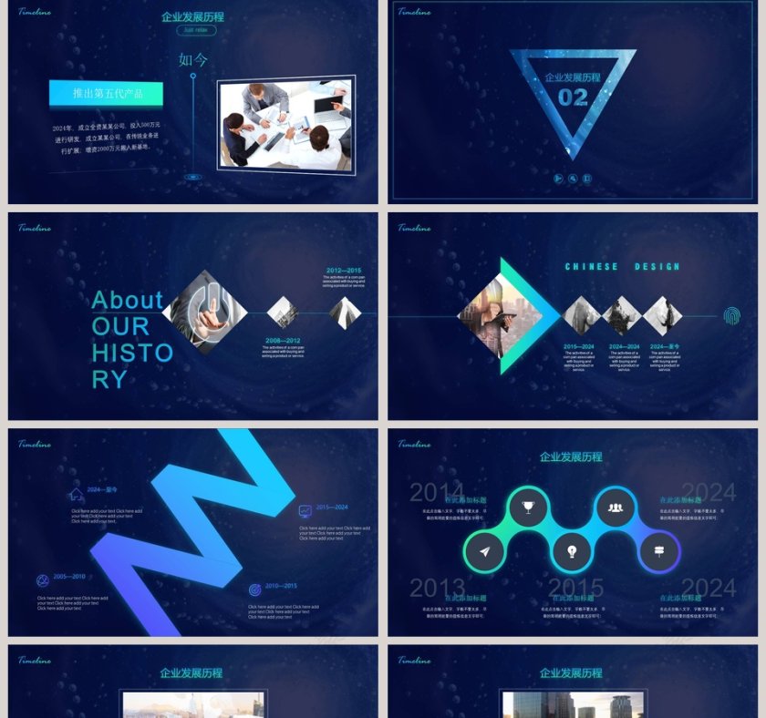 企业发展历程时间轴ppt第5张