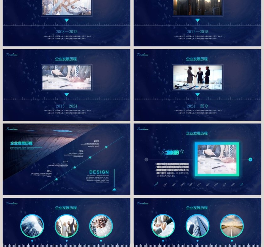 企业发展历程时间轴ppt第6张