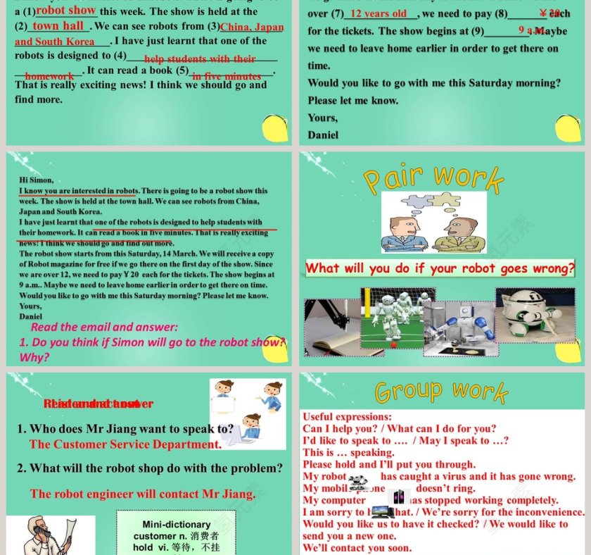 Unit 3 RobotsIntegrated skills教学ppt课件第3张