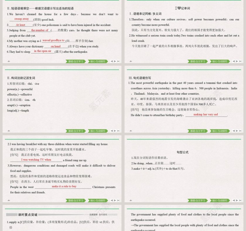 Unit4 Natural Disasters PPT模板第2张