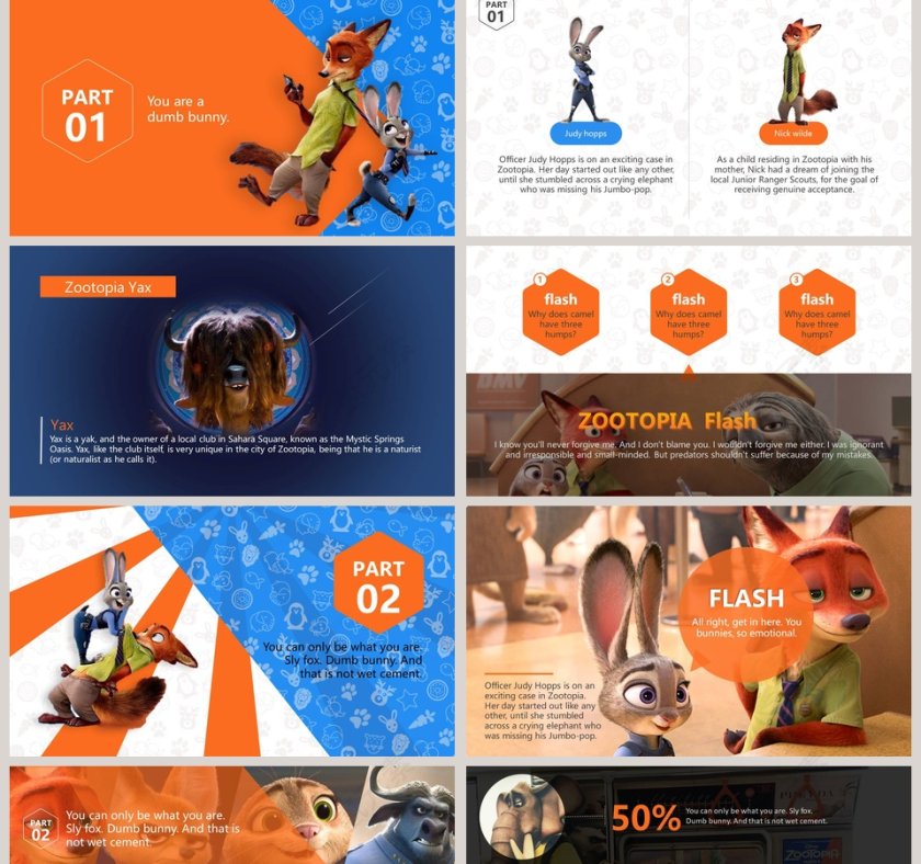 《疯狂动物城》主题PPT作品第2张