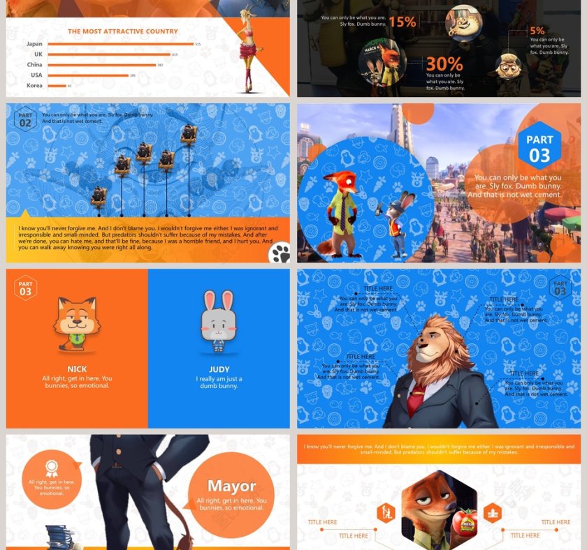 《疯狂动物城》主题PPT作品第3张