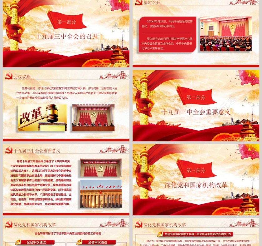 完整解读十九届三中全会党课PPT第2张