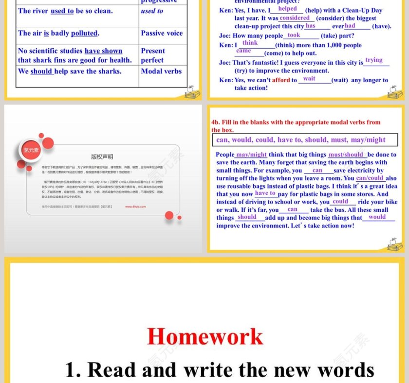 Section A Period 2 3a4c工作总结报告PPT模板第3张