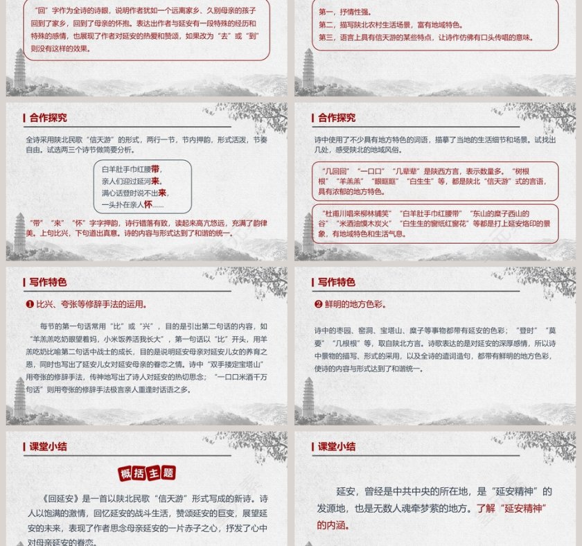 部编版八年级语文下册回延安PPT课件第3张