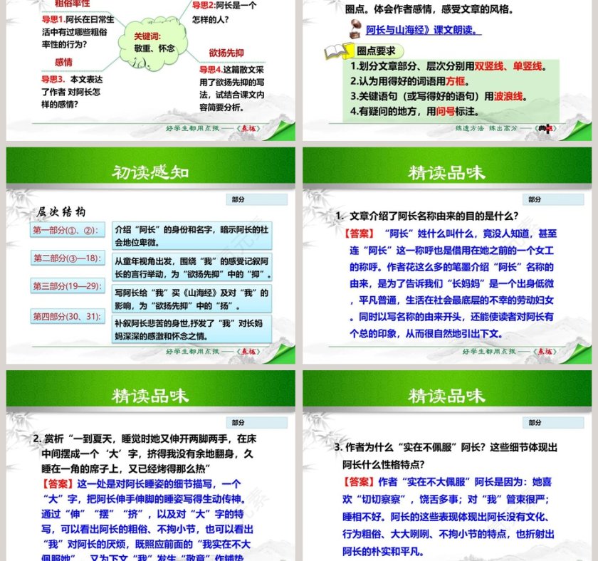 散文解读阿长与山海经语文课件PPT第5张
