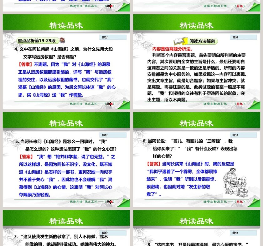 散文解读阿长与山海经语文课件PPT第6张