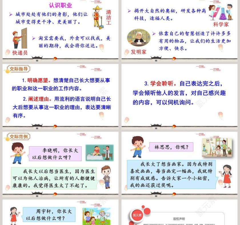 教师说课二年级语文下册口语交际长大以后做什么语文课件PPT第2张