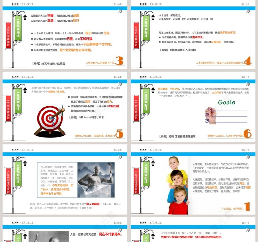 简约清新人生需要规划教育培训PPT第5张