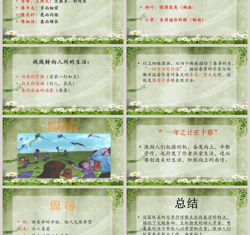 朱自清春语文教学PPT课件第6张