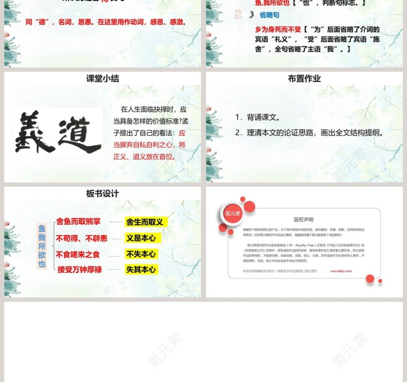 课文解析鱼我所欲也语文课件PPT第3张