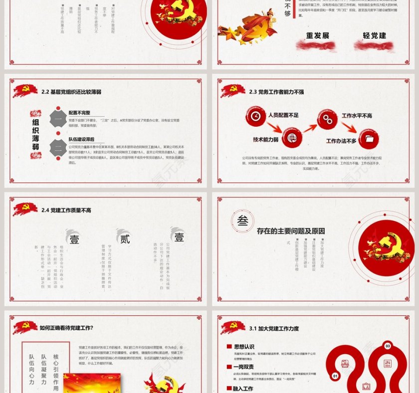 基层党组织党支部工作汇报党政工作汇报PPT 第3张