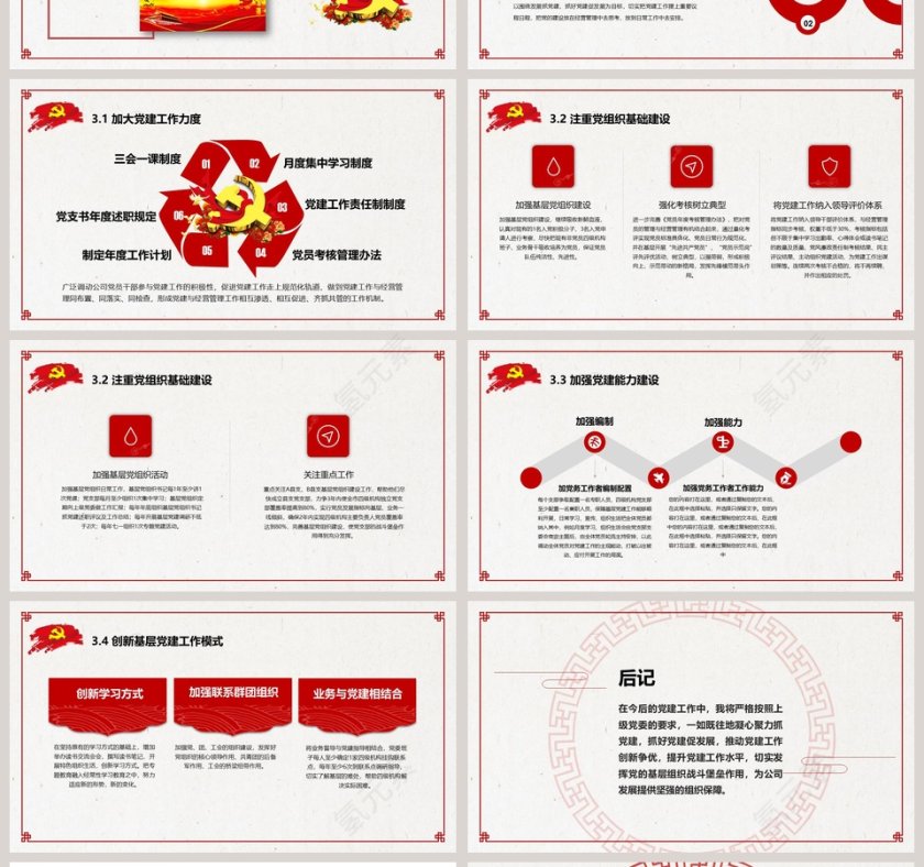 基层党组织党支部工作汇报党政工作汇报PPT 第4张
