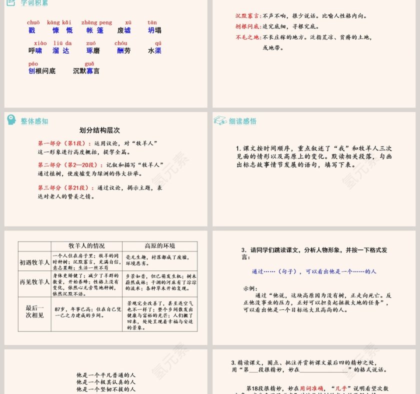 植树的牧羊人语文教学PPT课件第2张