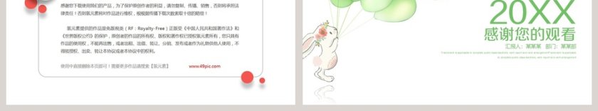 2019绿色背景小清新年终总结PPT模板 第6张