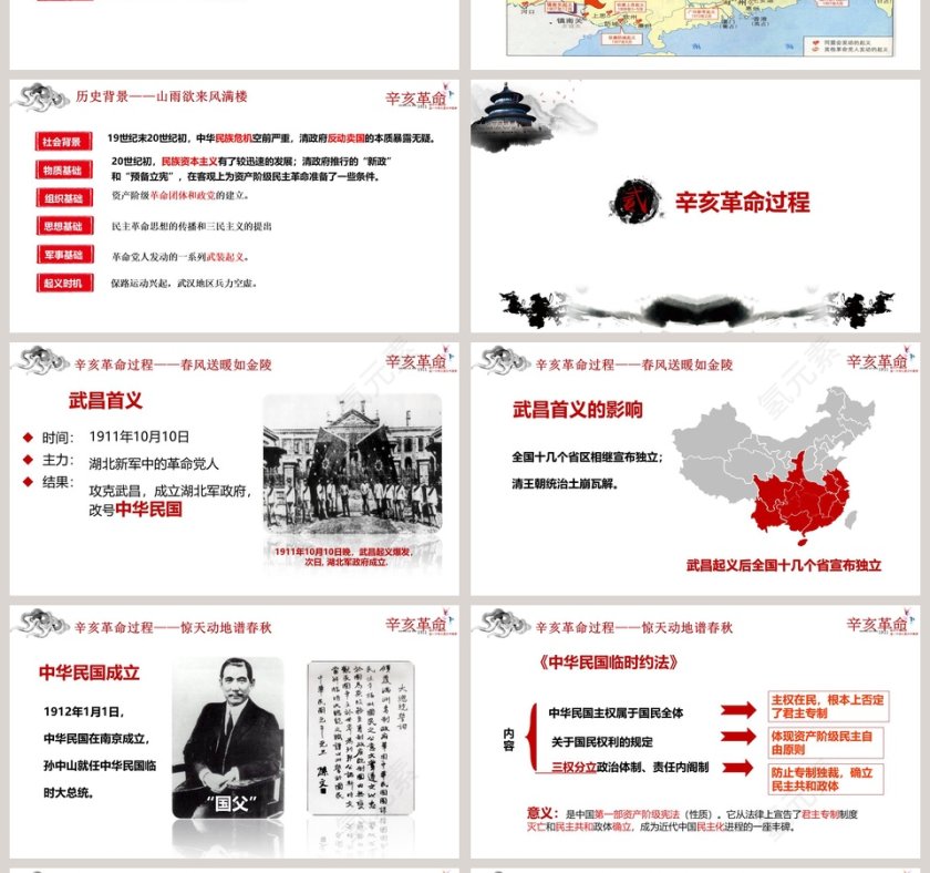 辛亥革命纪念孙中山诞辰教师通用说课ppt模板第4张