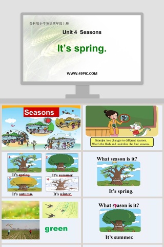 Unit 4  Seasons-Its spring教学ppt课件