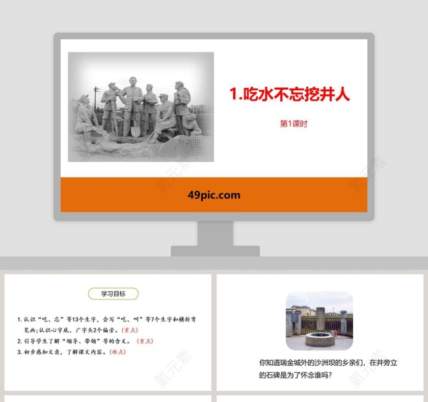 吃水不忘挖井人语文课件PPT第1张