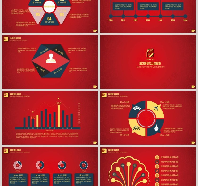 年终工作总结汇报PPT模板 第3张