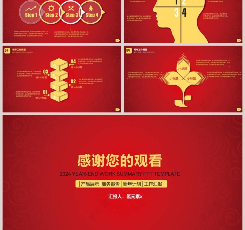年终工作总结汇报PPT模板 第6张