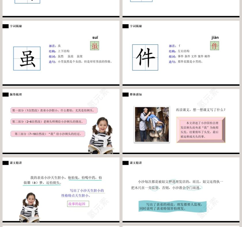 部编版三年级语文下册剃头大师语文课件PPT第4张