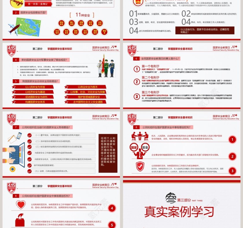 国家安全教育日PPT模板第3张