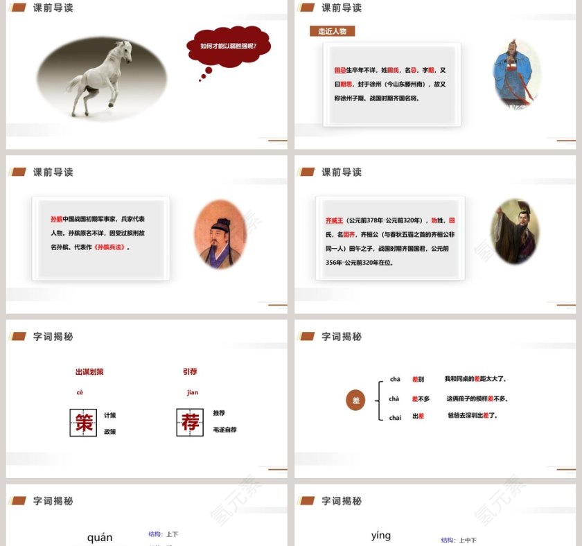 部编版五年级语文下册田忌赛马PPT课件第2张