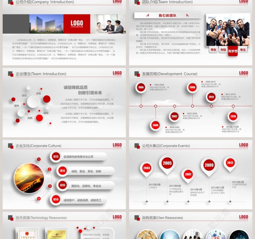大气时尚框架完整公司简介模板企业简介介绍PPT 第2张