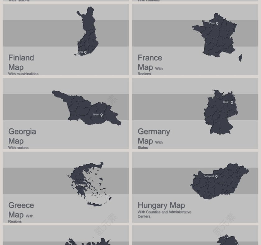 世界中国地图PPT模板第11张