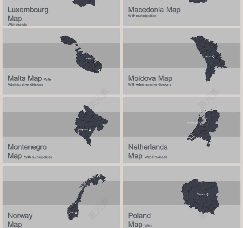 世界中国地图PPT模板第13张