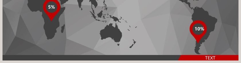 灰红配色大气PPT世界地图第2张