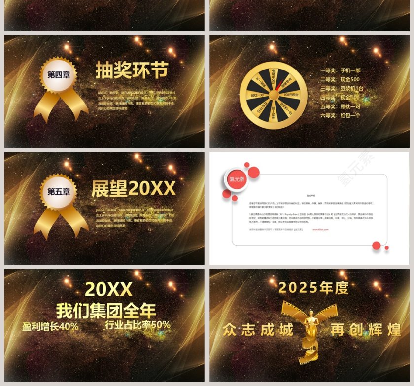 年终总结暨颁奖盛典PPT模板年会PPT第4张