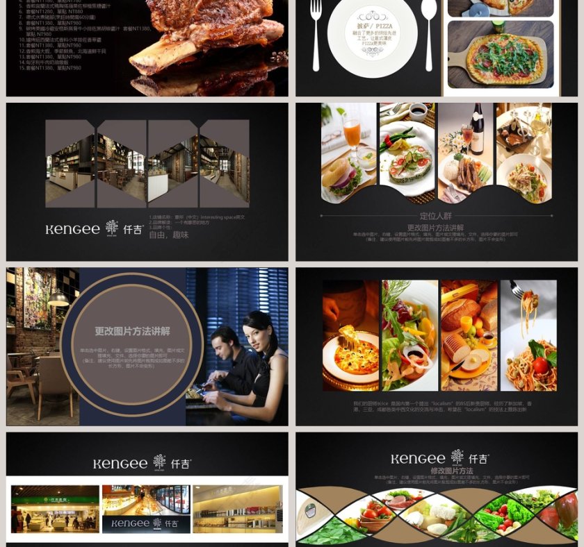 美食西餐厅介绍PPT模板第3张