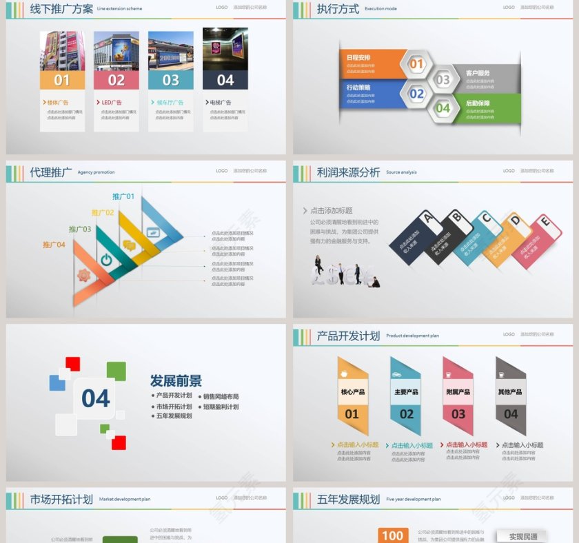 简洁实用创业融资计划书商业计划书路演PPT模板第5张