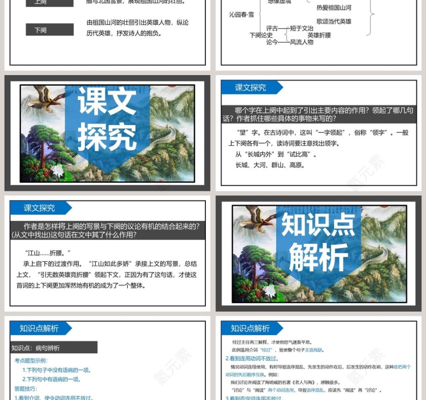 诗词解析沁园春雪语文课件PPT第3张