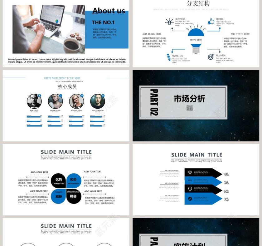 商务创业商业计划书PPT模板第2张