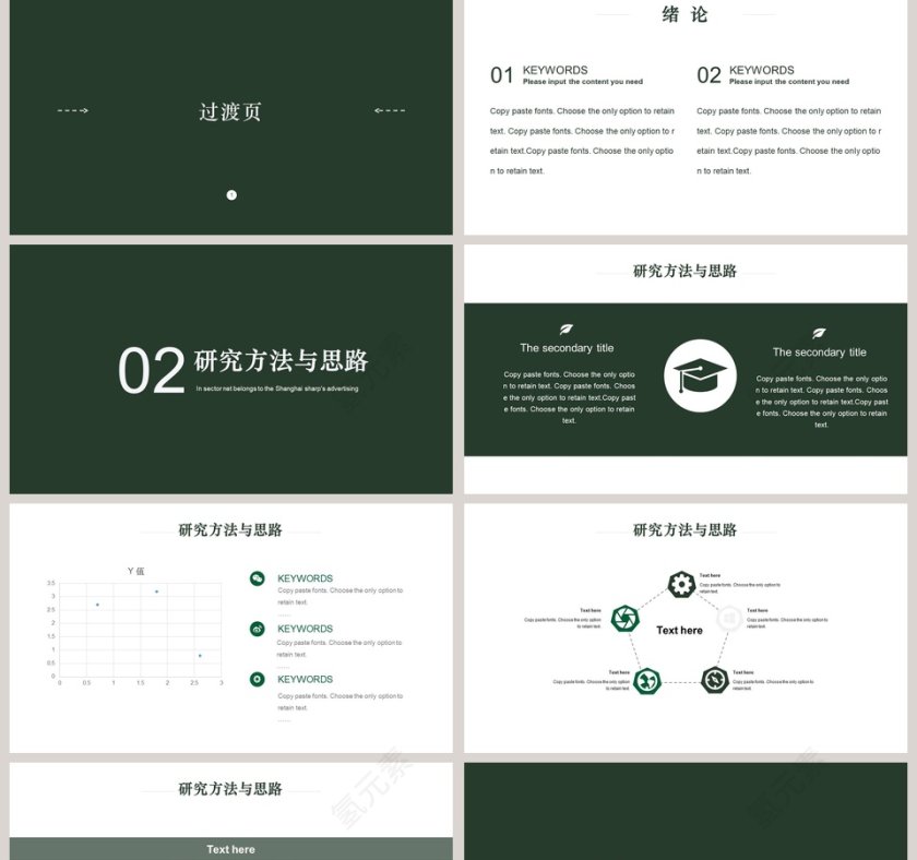 简约绿色开题报告PPT模板第2张