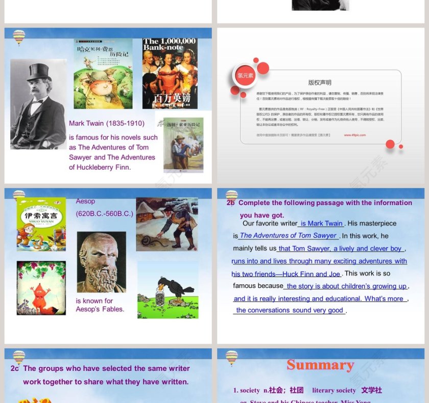 Unit 6 Topic 2-Who is your favorite character in literature教学ppt课件第4张