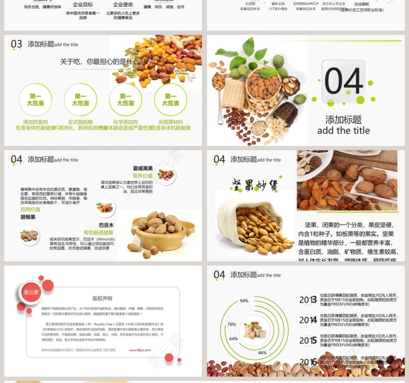 坚果食品类企业的产品展示PPT模板第4张