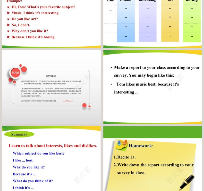 Unit5 Topic3-My school life is very interesting教学ppt课件第5张