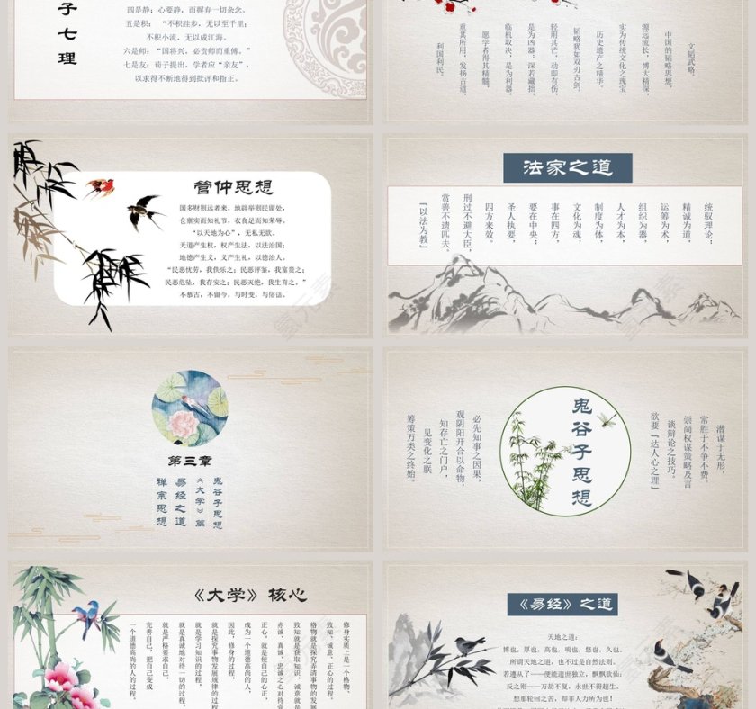 简约国学经典文化PPT第3张