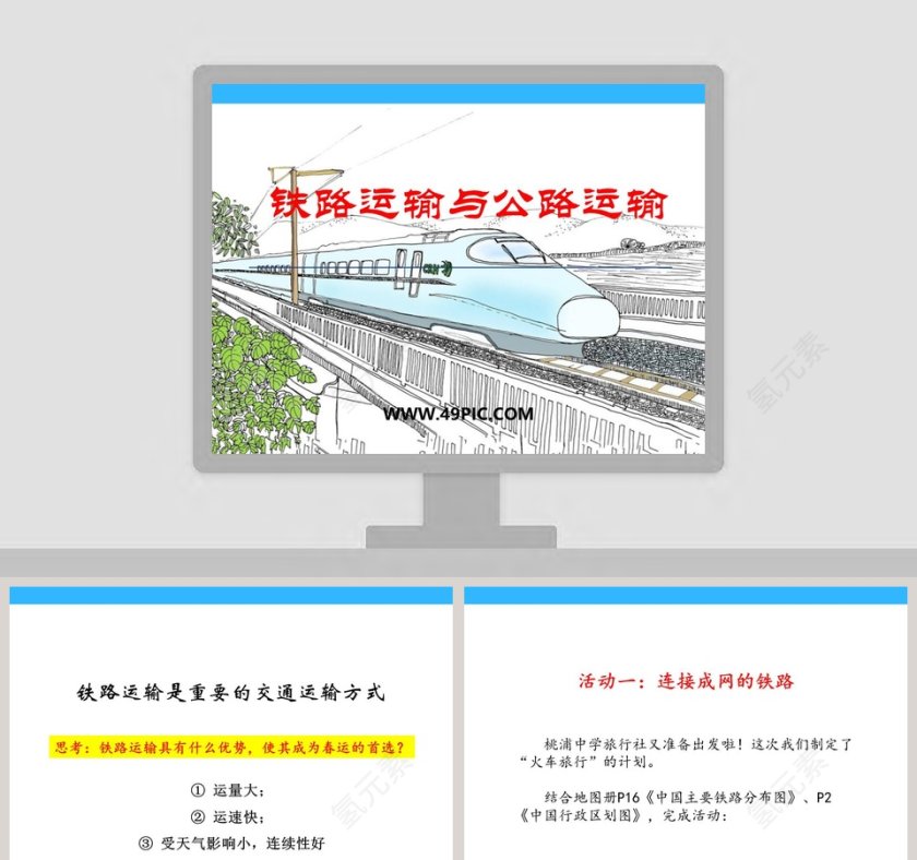 铁路运输与公路运输教学ppt课件第1张