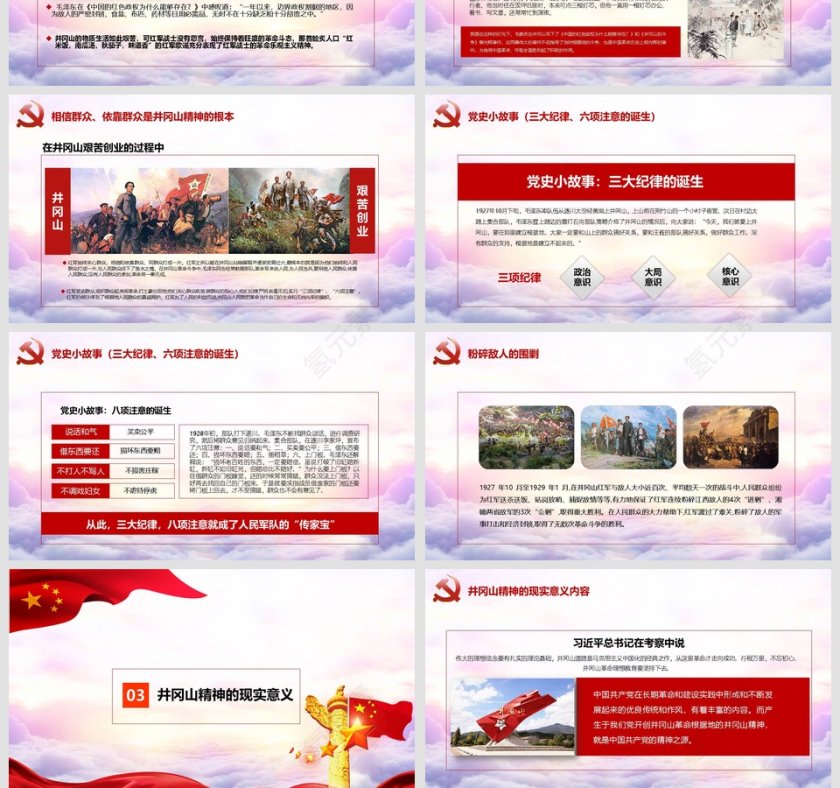 弘扬井冈山精神坚定理想信念党课PPT课件第4张