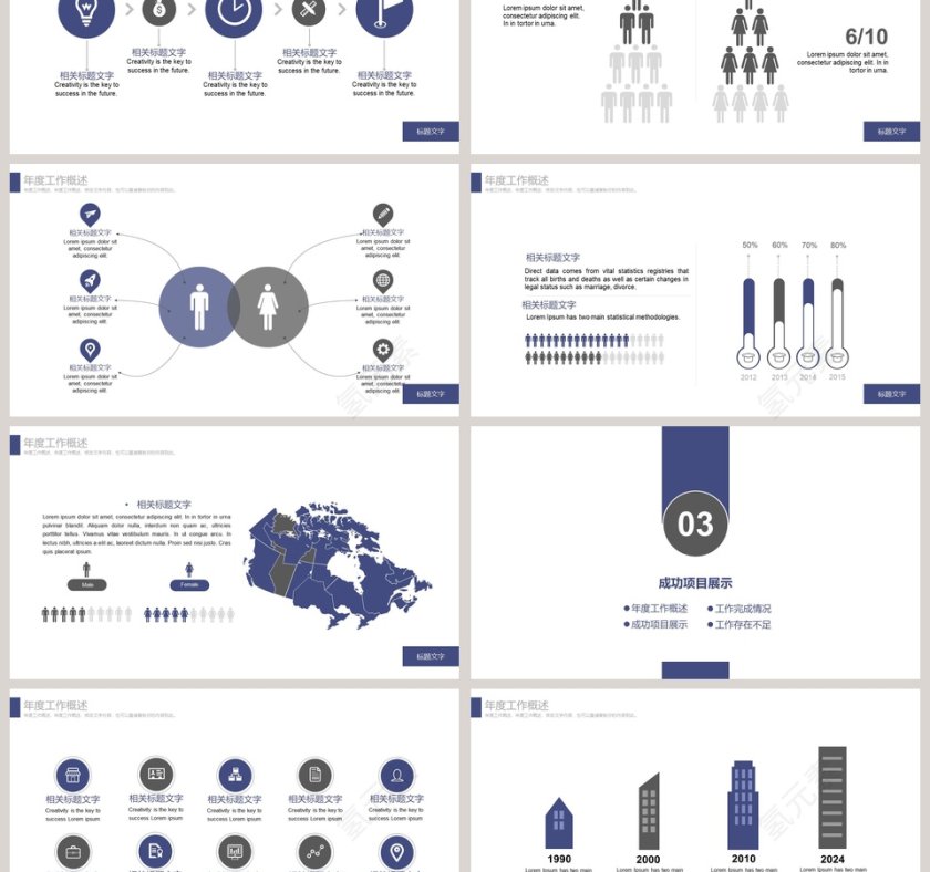 白色简约清新大气化工化学PPT模版 第3张