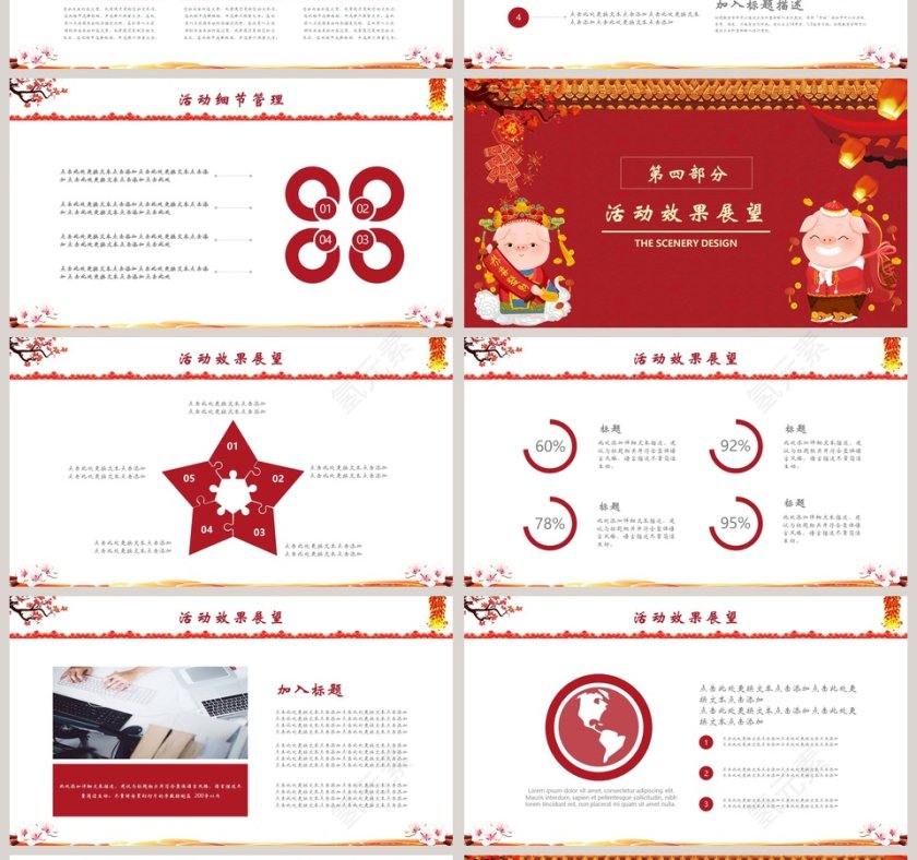 2019猪年活动计划工作总结PPT第4张