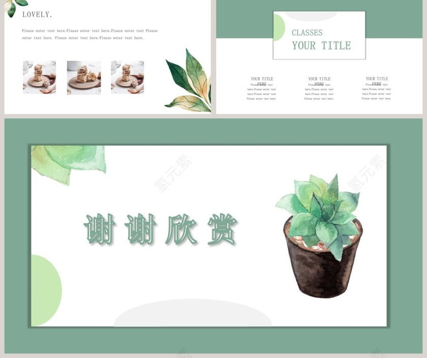 小清新植物教育培训PPT模板第5张