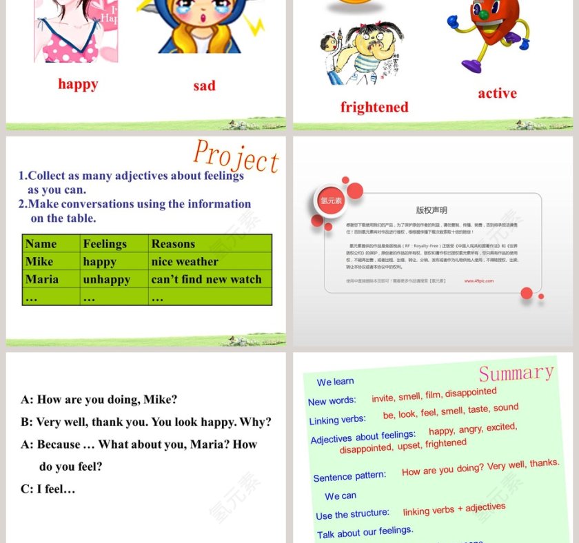 Unit 5  Topic 1-Im so happy教学ppt课件第7张