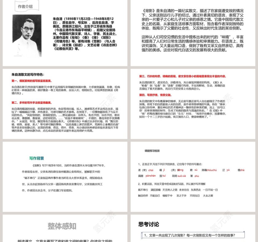 课文解析背影语文课件PPT第2张