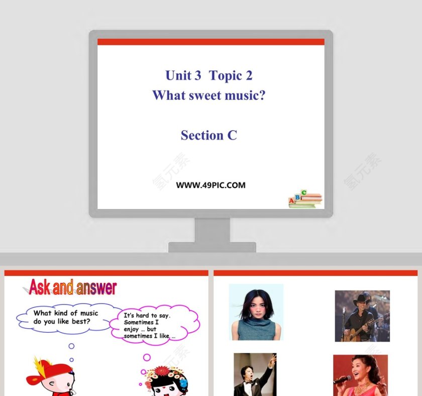 Unit 3  Topic 2-What sweet music教学ppt课件第1张